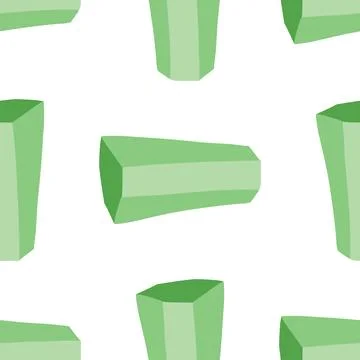 Vector seamless pattern, texture background. Hand drawn, green, white colors. Stock-Illustration