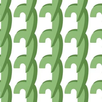 Vector seamless pattern, texture background. Hand drawn, green, white colors. Stock Illustration