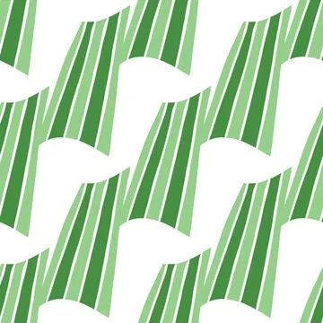 Vector seamless pattern, texture background. Hand drawn, green, white colors. Stock Illustration