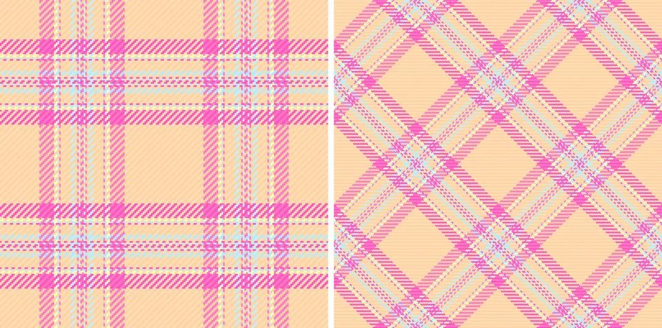 Vector seamless pattern of texture plaid check with a textile fabric backgr.. Illustrazione stock