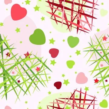 Vector seamless pattern on the theme of St. Valentine's Day Illustrazione stock
