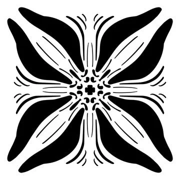 Vector seamless pattern tile - hand drawn decorative symmetrical element 스톡 일러스트