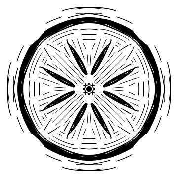 Vector seamless pattern tile - hand drawn decorative symmetrical element Stock Illustration