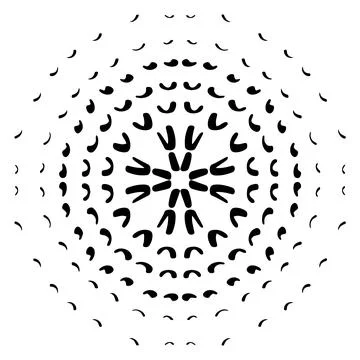 Vector seamless pattern tile - hand drawn decorative symmetrical element Stock Illustration