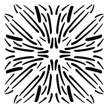 Vector seamless pattern tile - hand drawn decorative symmetrical element Stock Illustration