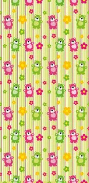 Vector seamless pattern of a toy teddy bear Stock Illustration