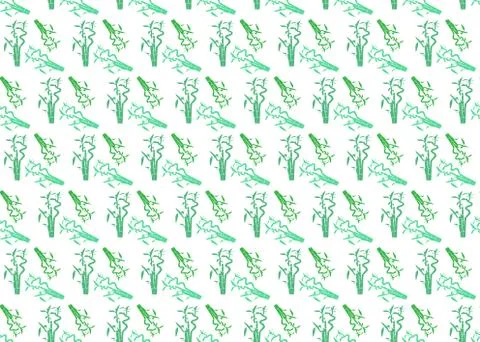 Vector seamless pattern. Traditional Japanese bamboo Embroidery Ornament Stock Illustration
