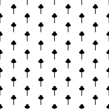 Vector seamless pattern with trees icon elements. Repeatable black tree eleme Stock Illustration