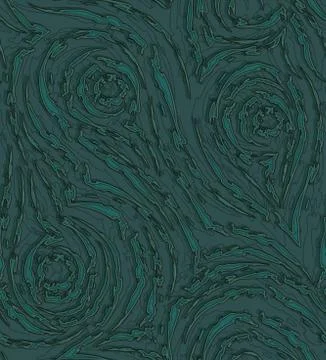 Vector seamless pattern in trending Tidewater Green colors. Torn stripes and Stock-Illustration