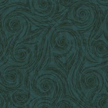 Vector seamless pattern in trending Tidewater Green colors. Torn stripes and Illustrazione stock