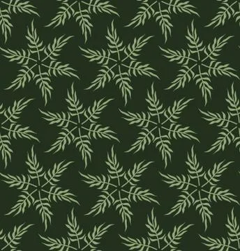 Vector seamless pattern with tropical palm leaves. Graphic stylized drawing. Stock Illustration