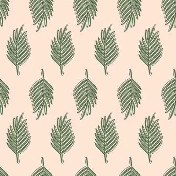 Vector seamless pattern with tropical palm leaves. Graphic stylized drawing. Stock-Illustration
