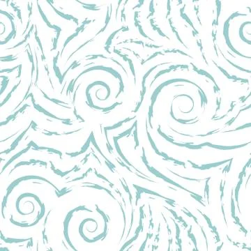 Vector seamless pattern in turquoise color isolated on white background. texture Illustrazione stock
