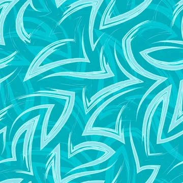 Vector seamless pattern of turquoise zigzags and corners. Vector seamless Stock Illustration