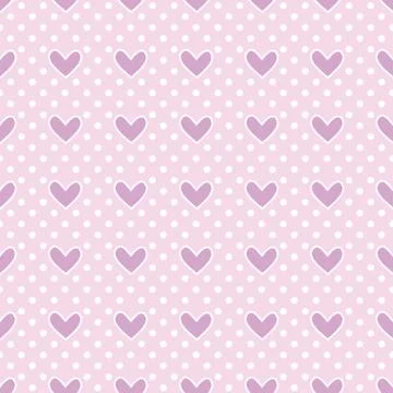 Vector seamless pattern with valentine hearts Stock Illustration