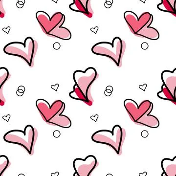 Vector seamless pattern on Valentine s Day, February 14 Stock Illustration