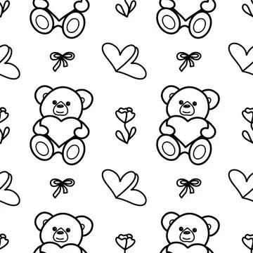 Vector seamless pattern on Valentine s Day, February 14 Stock Illustration