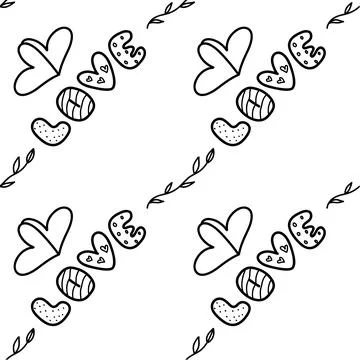 Vector seamless pattern on Valentine s Day, February 14 Stock Illustration