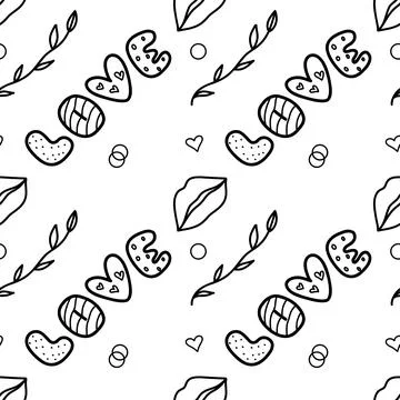Vector seamless pattern on Valentine s Day, February 14 Stock Illustration