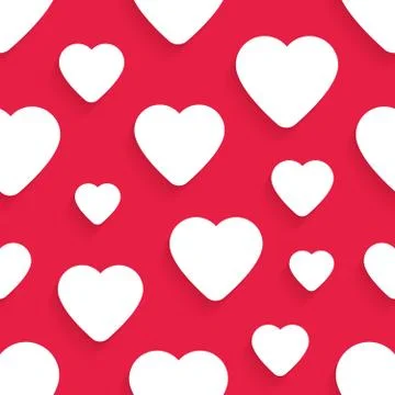 Vector seamless pattern for Valentines Day with hearts Illustrazione stock