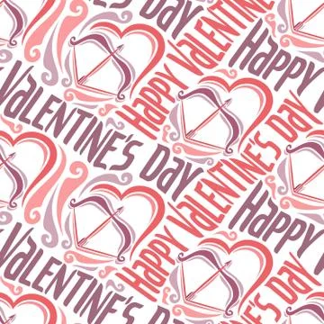 Vector seamless pattern for Valentine's Day Stock Illustration