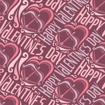 Vector seamless pattern for Valentine's Day Stock Illustration