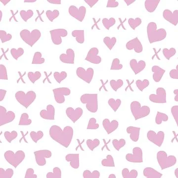 Vector seamless pattern Valentine's Day Love Heart Stock-Illustration