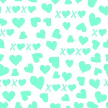 Vector seamless pattern Valentine's Day Love Heart Stock-Illustration
