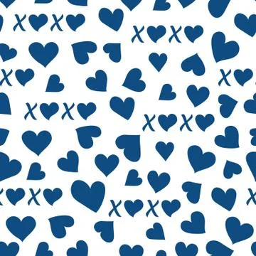 Vector seamless pattern Valentine's Day Love Heart Stock-Illustration