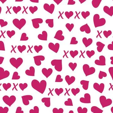 Vector seamless pattern Valentine's Day Love Heart Stock-Illustration