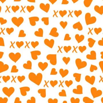 Vector seamless pattern Valentine's Day Love Heart Stock-Illustration