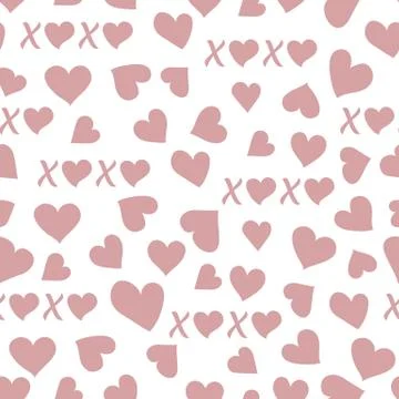 Vector seamless pattern Valentine's Day Love Heart Stock-Illustration