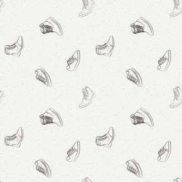 Vector seamless pattern of variety men shoes 스톡 일러스트
