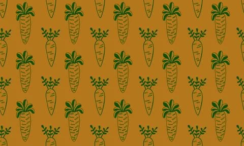 Vector seamless pattern of vegetables Stock Illustration