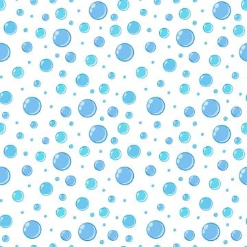 Vector seamless pattern from volumetric sea bubbles on a white background. イラスト素材
