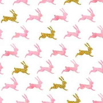 Vector. Seamless pattern with watercolor element Stock Illustration