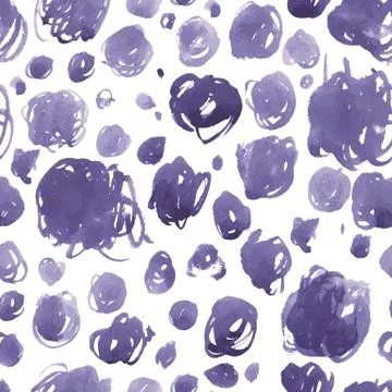 Vector Seamless Pattern with Watercolor Scribbles Stock Illustration
