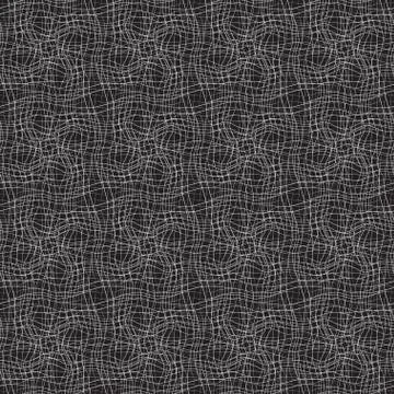Vector seamless pattern with wavy drawn lines on a black background Illustrazione stock