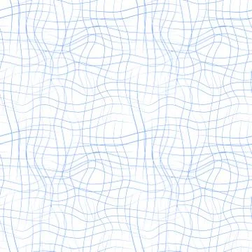 Vector seamless pattern with wavy drawn lines on a white background 스톡 일러스트