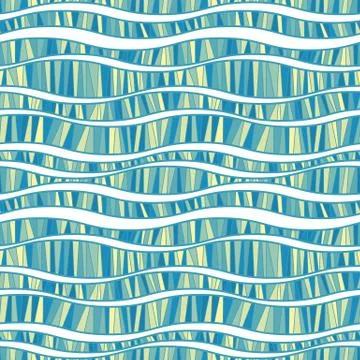 Vector seamless pattern of wavy lines 스톡 일러스트