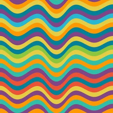Vector seamless pattern of wavy lines for texture and backgrounds Stock Illustration