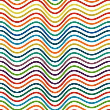 Vector seamless pattern of wavy lines for texture and backgrounds Stock Illustration