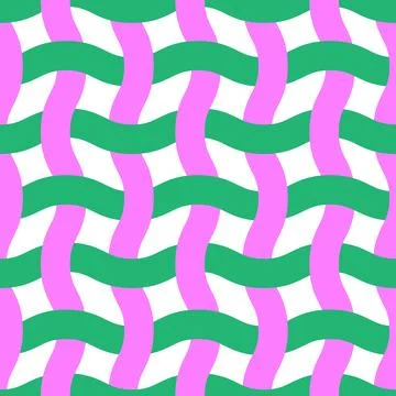 Vector seamless pattern Wavy lines like fabric ornament Modern stylish texture Stock Illustration