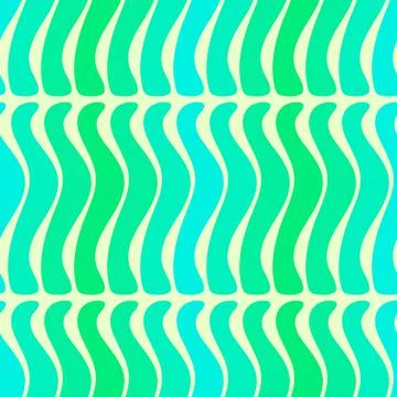 Vector seamless pattern on white background with waves Stock Illustration