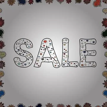 Vector. Seamless pattern. White friday sale label. Grunge pained background, fra Illustrazione stock