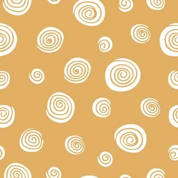 Vector seamless pattern with white spirals. Abstract background Stock Illustration