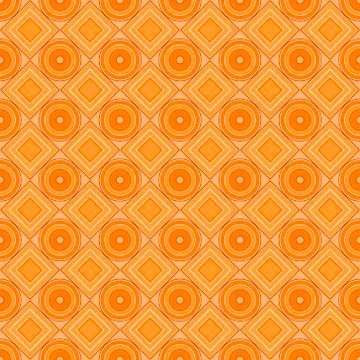 Vector seamless pattern. yellow, orange, warm, rhombus, square, circle, texti Иллюстрация