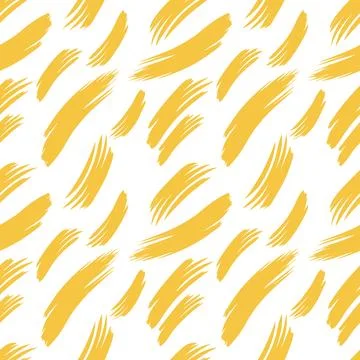 Vector seamless pattern of yellow palette hand-drawn brush stroke isolated on a Illustrazione stock