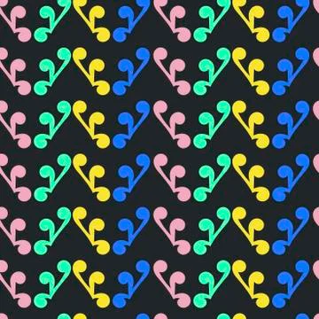 Vector seamless patterns, hand drawn abstract shapes. For Wallpaper, fabrics  Stock Illustration