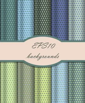 Vector of Seamless Patterns set Stock Illustration